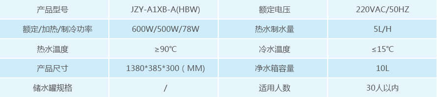 浩澤立式凈水器產品參數