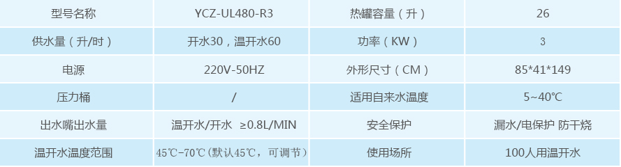 商用凈水器產品參數 商用凈水器產品參數